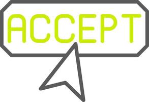 Accept Custom Line Drawing vector
