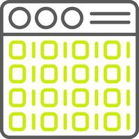 Binary Trendy UI Label vector