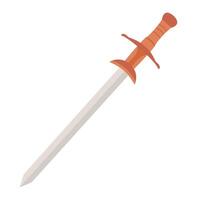 Zweihander longsword. Medieval-style double-edged blade. Flat style hand drawn illustration vector