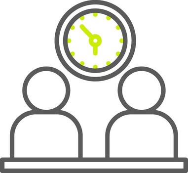 Working Hours Dynamic Tech Badge vector