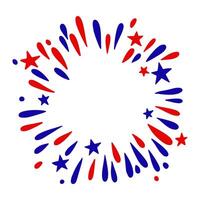 Frame, fireworks for the Independence Day of the USA. vector
