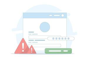 wrong password and username, accessing account denied, wrong password. forgot password and username, technology and problems, wrong data. flat style illustration. vector