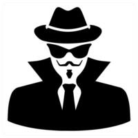 Hacker concept in black color vector