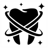 Healthy Teeth icon concept in black color vector