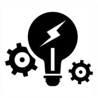 Idea and inspiration concept in black color vector