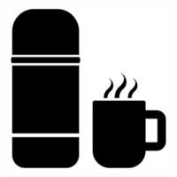 Hot Flask icon concept in black color vector
