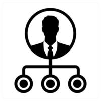 Hierarchy concept in black color vector
