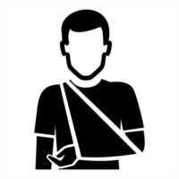 Hand Injury icon concept in black color vector