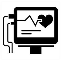 ICU icon concept in black color vector