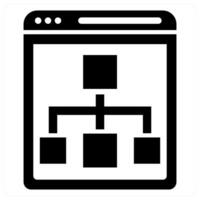 Hierarchy icon in black color vector