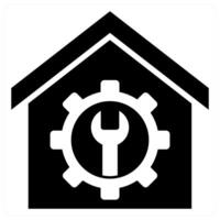 Home Automation icon concept in black color vector