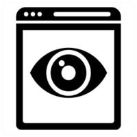 Impressions icon concept in black color vector