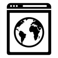 Internet Browsing icon concept in black color vector