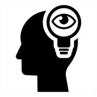 imagination icon concept in black color vector
