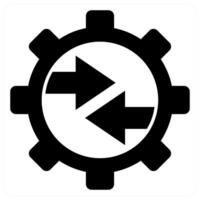 Integration icon concept in black color vector