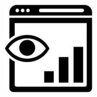 Impression Report concept in black color vector