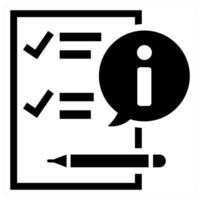 Information List icon concept in black color vector
