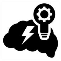 Innovation icon concept in black color vector