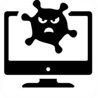 Infected System icon concept in black color vector