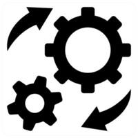 Implementation icon concept in black color vector