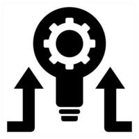 Innovation icon in black color vector