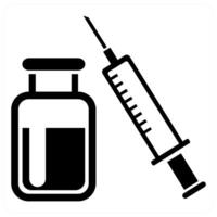 Injection icon concept in black color vector