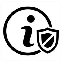 Information Security icon concept in black color vector