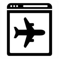 Landing Page and webpage icon concept in black color vector