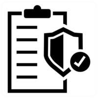 Insurance Policy icon concept in black color vector