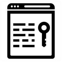 Keyword icon concept in black color vector