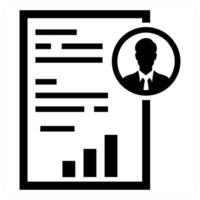 Job Description icon concept in black color vector