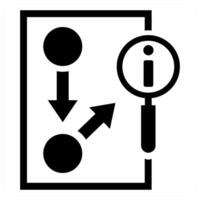 Information Retrieval icon concept in black color vector