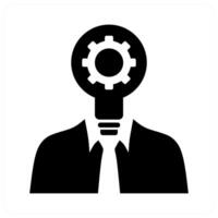 Inspring icon concept in black color vector