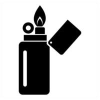 lighter icon concept in black color vector