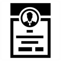 Linked In Profile icon concept in black color vector