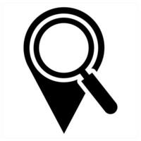 Local SEO icon in black color vector