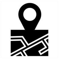 Location concept in black color vector