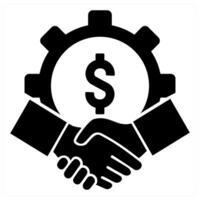 Joint Venture icon concept in black color vector