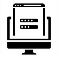 Log In icon concept in black color vector