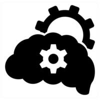 Knowledge Management icon concept in black color vector