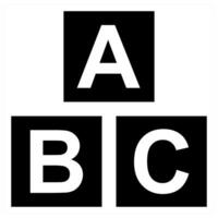 Language icon in black color vector
