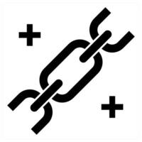 Link Building icon concept in black color vector