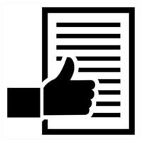 Liked Document icon concept in black color vector