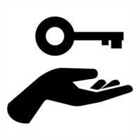 Key Concept icon concept in black color vector