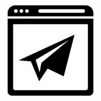 Landing Page concept in black color vector