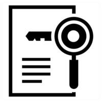 Keyword Planner icon concept in black color vector