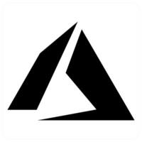 Microsoft Azure icon concept in black color vector