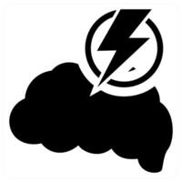 Mind Power icon concept in black color vector