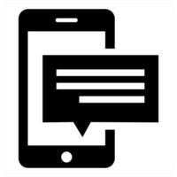 Mobile Message in black color vector