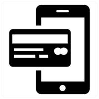 Mobile Payment icon concept in black color vector